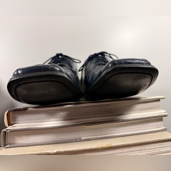 Stacy Adam’s Size 12 Navy Blue Snakeskin Men’s Shoes - Picture 15 of 16